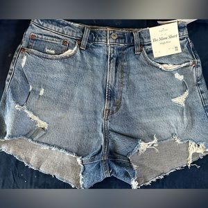 Abercrombie and Fitch curve love high rise mom shorts size 30 NWT